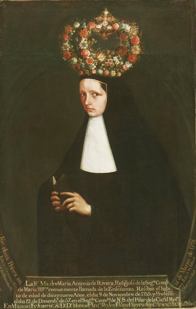 Portrait of the Reverend Mother María Antonia de Rivera by Mexican